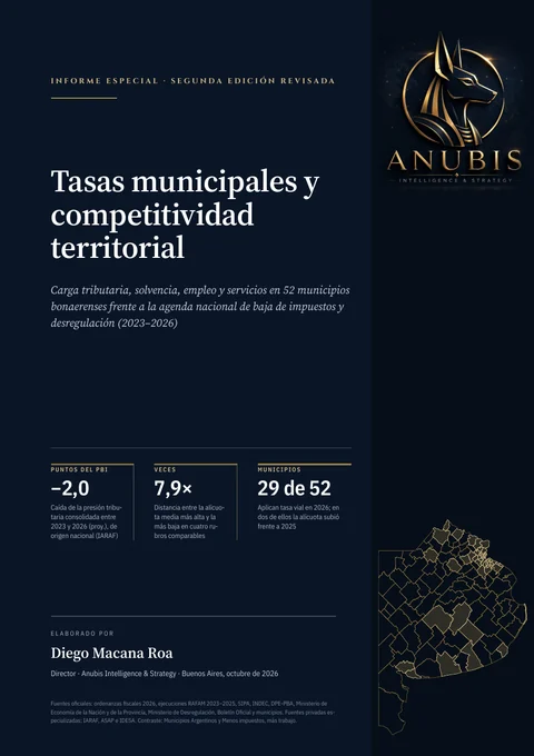Portada del informe «Tasas municipales y competitividad territorial»